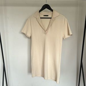 Zara Cream Polo Dress (Small)